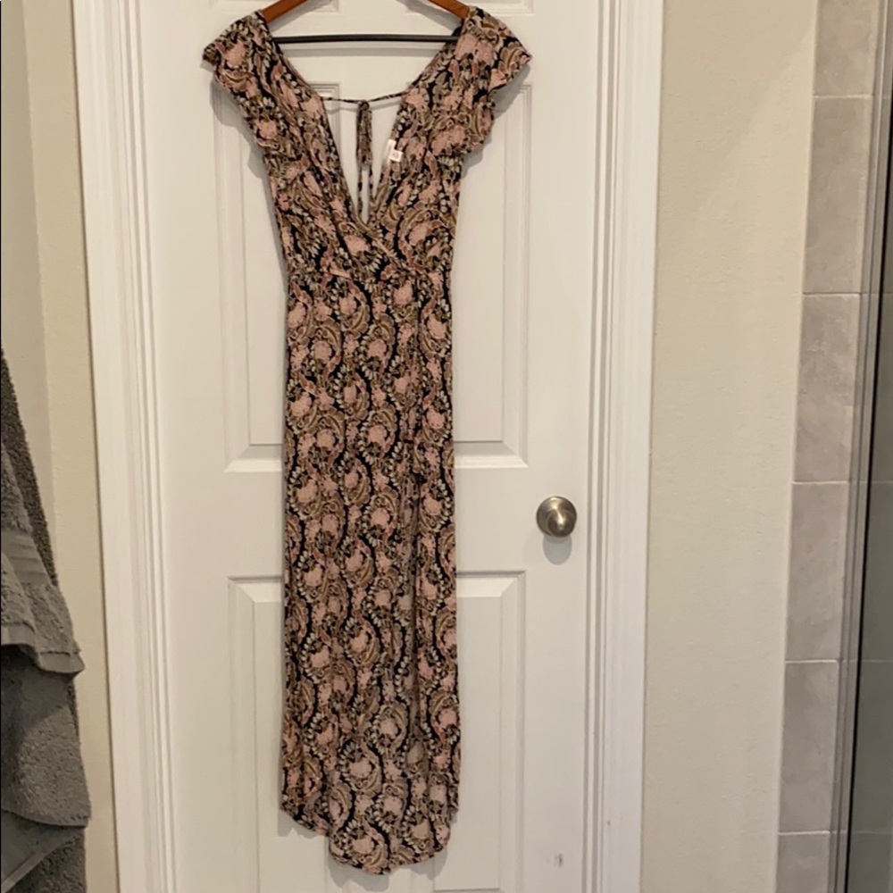 Maxi dress/romper, high slit